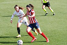 Silvia Meseguer joue avec l'Atlético de Madrid contre Séville le 24 janvier 2021