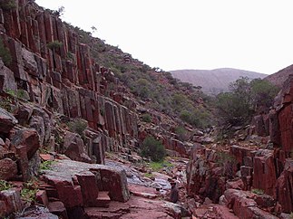 Basaltsäulen in den Gawler Ranges