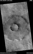 Pedestal crater, as seen by HiRISE under HiWish program