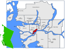 Location of New Westminster in Metro Vancouver