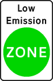 London low emission zone sign