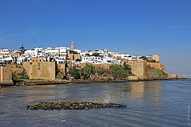 La Kasbah dels Udaies, vista des del riu