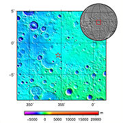 Location of Opportunity Rover on surface of Mars