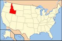 Localisation de l’Idaho