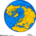 Orthographic projection over Svalbard