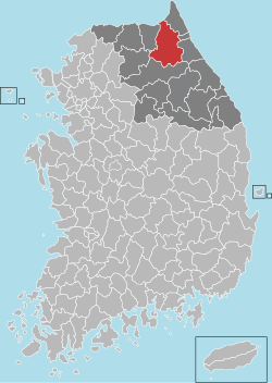 Location in South Korea