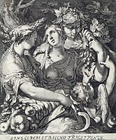 Version of print by Jan Saenredam, after a design by Abraham Bloemaert, c. 1600[42]