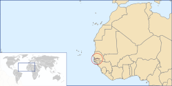 Location of Gambia