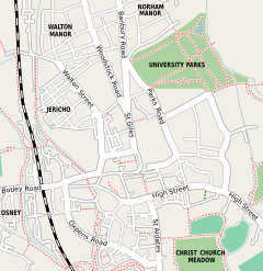 Examination Schools is located in Oxford city centre