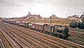 Old type of steam-hauled freight train in 1964