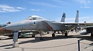 One of the first F-15A Eagle Baz of 133 Squadron "Knights Of The Twin Tail" in the IAF Museum at Hatzerim Airbase