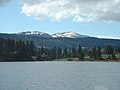 La Dôle rechts im Hintergrund vom Lac des Rousses aus