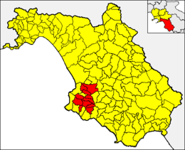 Comunità montana Alento-Monte Stella – Mappa