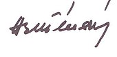 signature de Rudolf Hrušínský