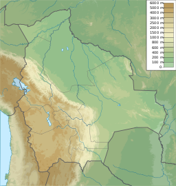 Location of Q'ara Quta (Potosí) in Bolivia.