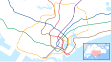 Singapore MRT/LRT system map