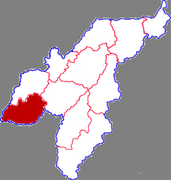 徳州市中の夏津県の位置