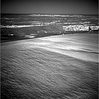 The crater Beagle on the horizon