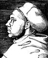 Martin Luther mit Doktorhut, von Lucas Cranach der Ältere (1521)