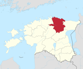 Lääne-Virumaa na mapě Estonska