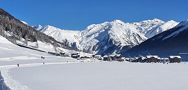 Ulrichen, von der Sonnenloipe aus gesehen