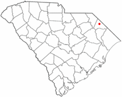 Location of Dillon in South Carolina