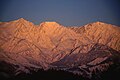 Mt. Shirouma and Mt. Korenge in winter, seen from Hakuba, Nagano