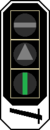 Voie libre. Signal protégeant aussi un passage à niveau.