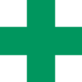 green cross (AIGA symbol for First Aid)