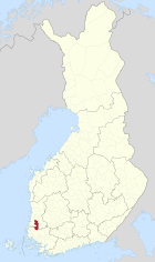 Lage von Eura in Finnland