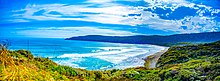 Panorama of Granite Beach, Tasmania