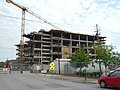 Construction on medical research building at Hancock and Liberty Streets