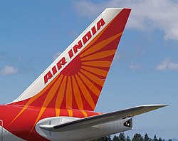 Zadní směrovka Boeingu 777 Air India