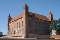 Teutonic Knights' castle in Gniew, Pomerelia.