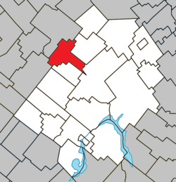 Location within Les Appalaches RCM.