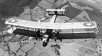 Vickers Virginia night bomber, 1922. Type B roundels in 6 locations.