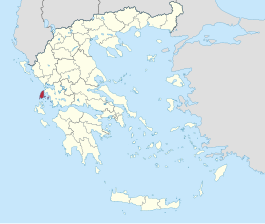 Locatie van het departement Lefkada (Lefkas)