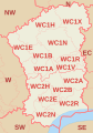 WC postcode area map