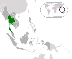 Location of  Thailand  (green) in ASEAN  (dark grey)  —  [Legend]