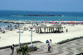 Ang Promenade (Tayelet) ng Tel Aviv-Yafo sa kahabaan ng baybaying Mediteraneo