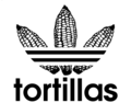 Parodia del logo Adidas