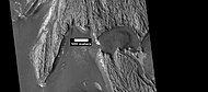 Light-toned deposit in Arsinoes Chaos, as seen by HiRISE under HiWish program. Note: this field can be found in the previous wide image of Arsinoes Chaos, as seen by CTX camera (on Mars Reconnaissance Orbiter).