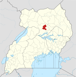 District location in Uganda