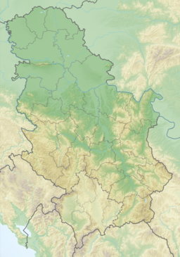 Location of Zaovine Lake in Serbia.