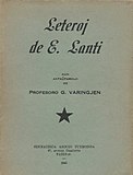 E. Lanti kaj G. Varingjen, Leteroj de E. Lanti (Parizo 1940)