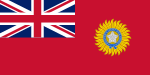 Baner pan oedd trefediaeth Burma yn rhan o India-Brydeinig Vlag, 1824 tot 1937