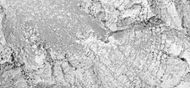 Close-up of part of previous image of layers in Noctis Labyrinthus, as seen by HiRISE under HiWish program