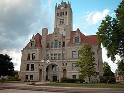 Hancock County Courthouse in downtown Greenfield