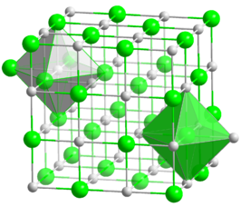 Kristalstructuur van lithiumchloride