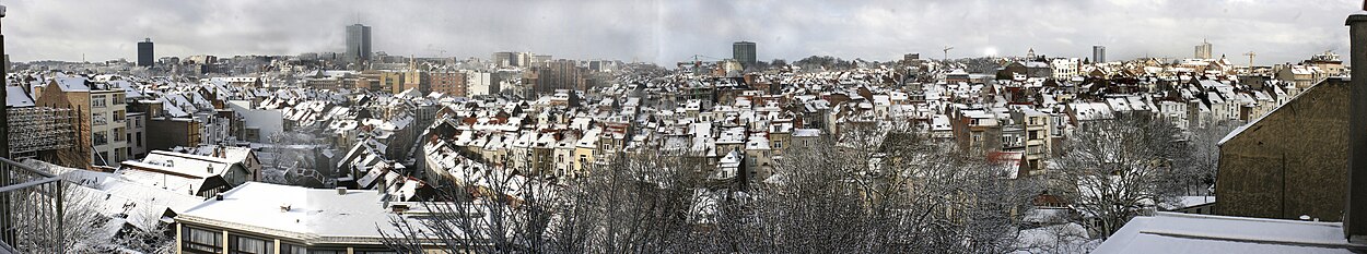 Ixelles-i háztetők